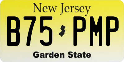 NJ license plate B75PMP