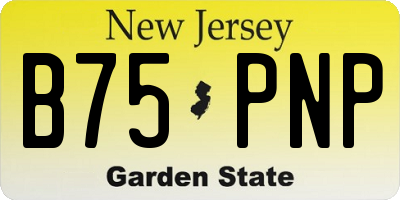 NJ license plate B75PNP