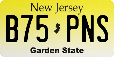 NJ license plate B75PNS