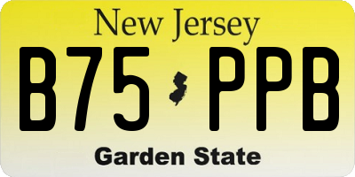 NJ license plate B75PPB