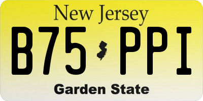NJ license plate B75PPI