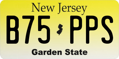 NJ license plate B75PPS