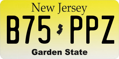 NJ license plate B75PPZ