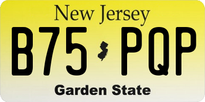 NJ license plate B75PQP