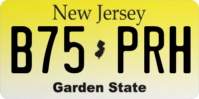 NJ license plate B75PRH