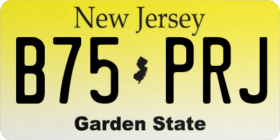 NJ license plate B75PRJ