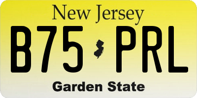 NJ license plate B75PRL