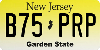 NJ license plate B75PRP