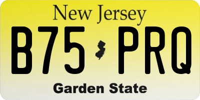 NJ license plate B75PRQ