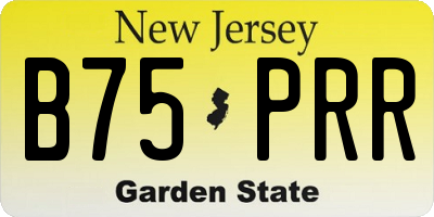 NJ license plate B75PRR