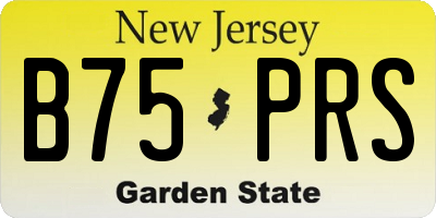 NJ license plate B75PRS