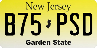 NJ license plate B75PSD