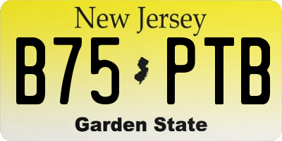 NJ license plate B75PTB