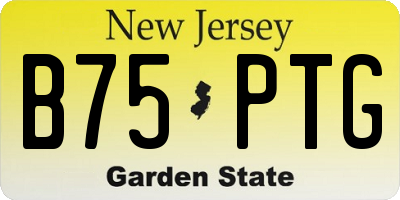 NJ license plate B75PTG