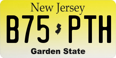 NJ license plate B75PTH
