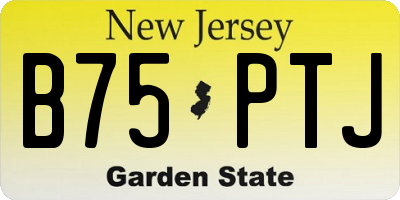 NJ license plate B75PTJ