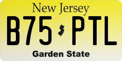 NJ license plate B75PTL