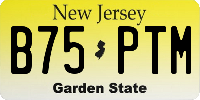NJ license plate B75PTM
