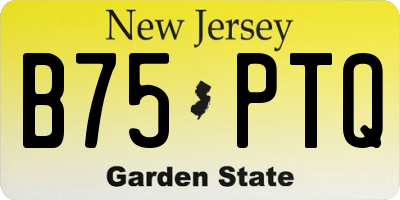 NJ license plate B75PTQ