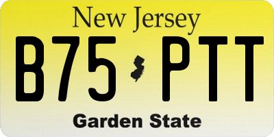 NJ license plate B75PTT