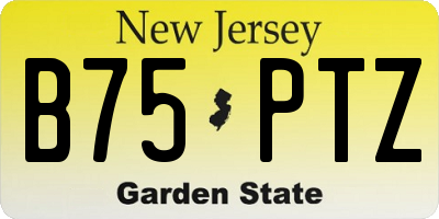 NJ license plate B75PTZ