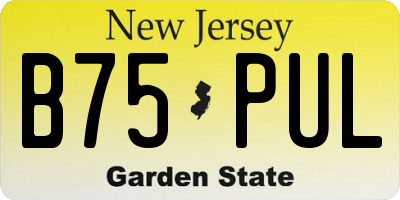 NJ license plate B75PUL