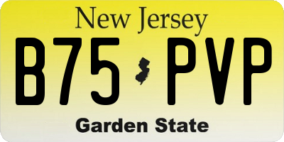NJ license plate B75PVP