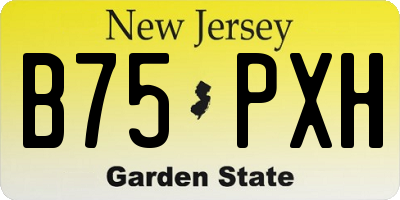 NJ license plate B75PXH