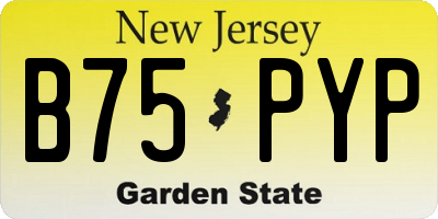 NJ license plate B75PYP