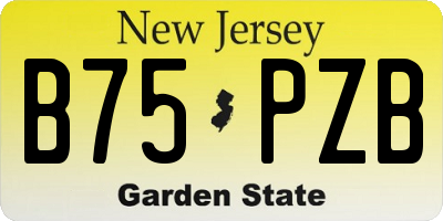 NJ license plate B75PZB