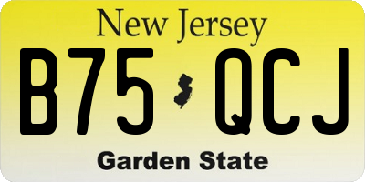 NJ license plate B75QCJ