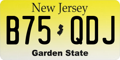 NJ license plate B75QDJ