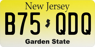 NJ license plate B75QDQ