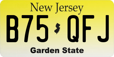 NJ license plate B75QFJ
