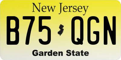 NJ license plate B75QGN