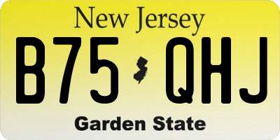 NJ license plate B75QHJ