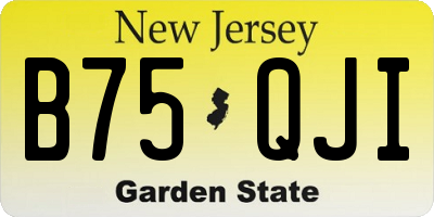 NJ license plate B75QJI