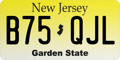 NJ license plate B75QJL