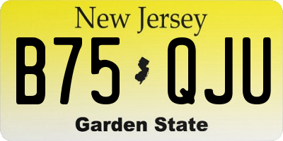 NJ license plate B75QJU