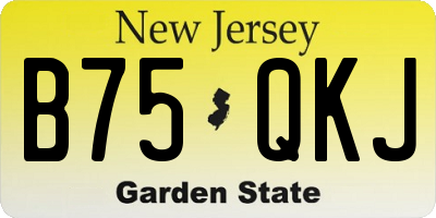 NJ license plate B75QKJ