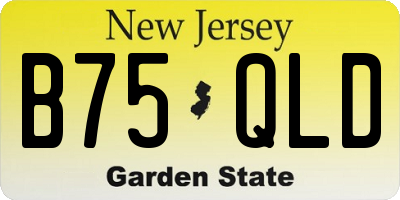 NJ license plate B75QLD