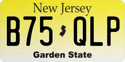NJ license plate B75QLP