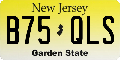 NJ license plate B75QLS