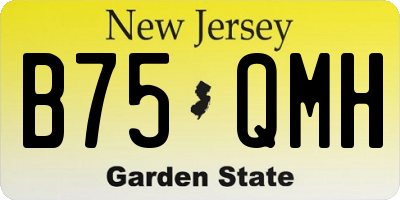 NJ license plate B75QMH