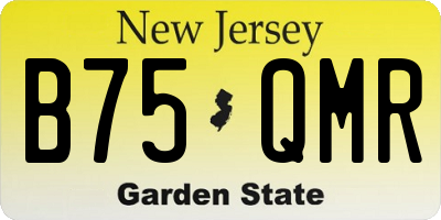 NJ license plate B75QMR