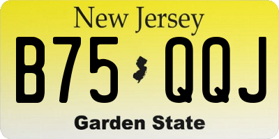 NJ license plate B75QQJ