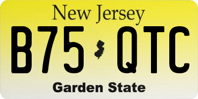 NJ license plate B75QTC