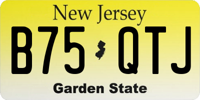 NJ license plate B75QTJ