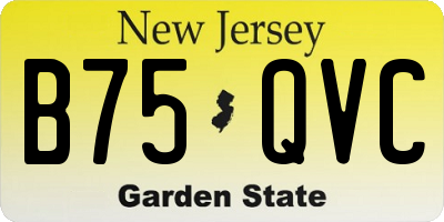 NJ license plate B75QVC