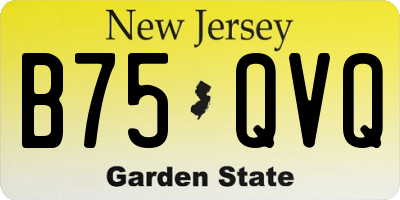 NJ license plate B75QVQ